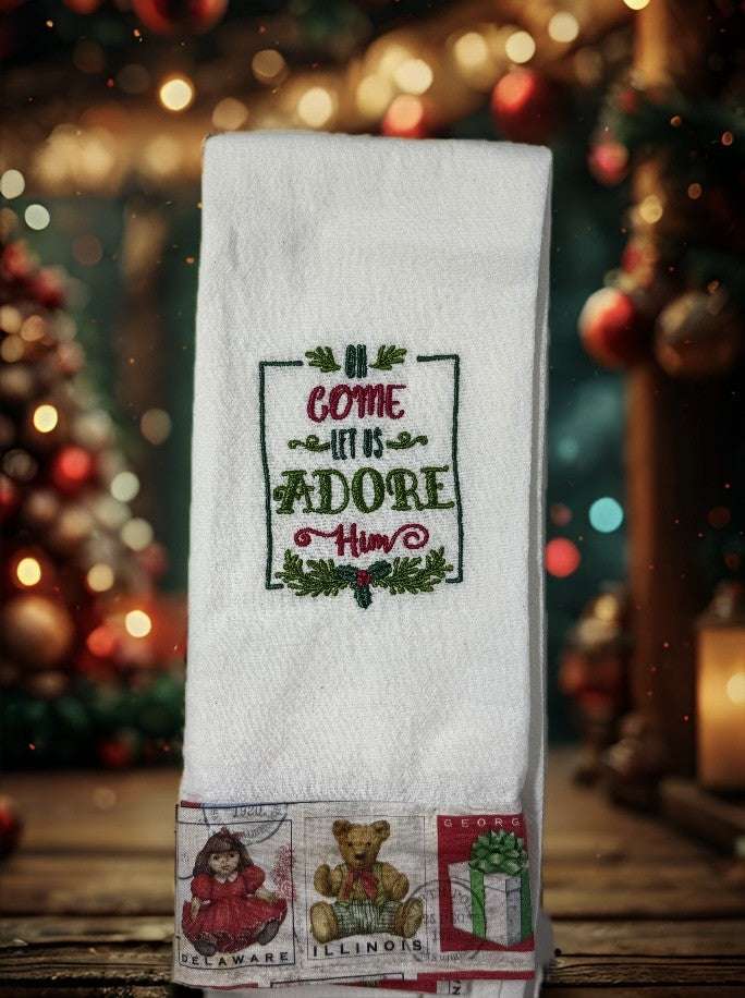 Come Let us Adore Him Olive Green